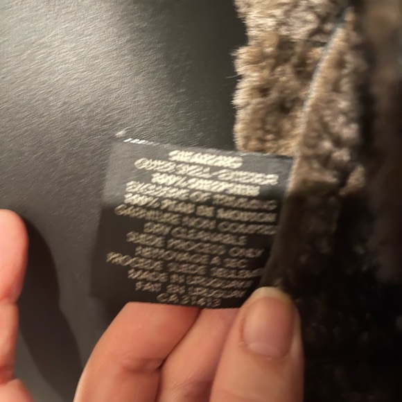 Real shearling bomber jacket women’s large - Picture 4 of 5